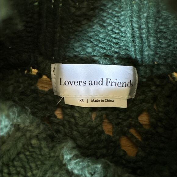 Lovers + Friends - Daybreak Cable Knit Pom Pom Sweater in Green - Picture 4 of 6